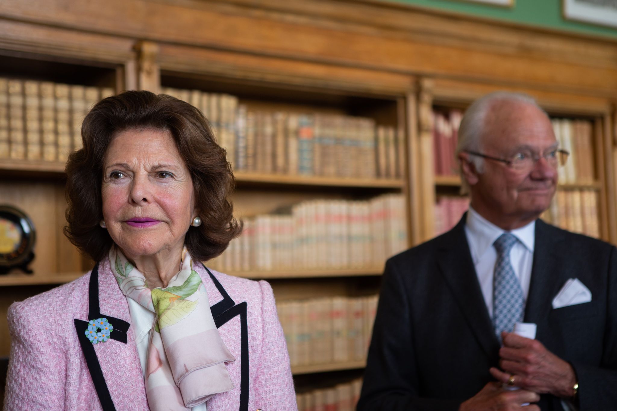 Uppsala slott tillsammans med kungaparet